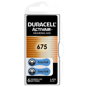 Pilas Auditivas Duracell 675 x 6 Unidades
